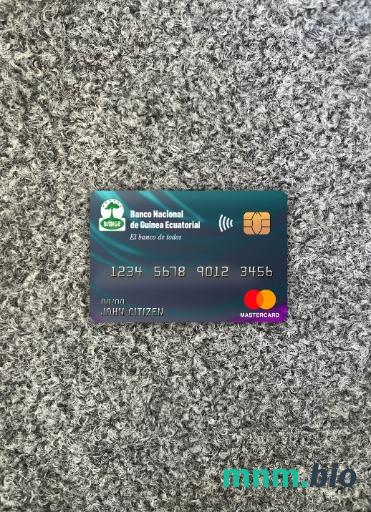 Equatorial Guinea National bank master card wygląd fotograficzny skan PSD + zdjęcie